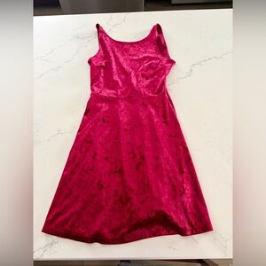 H&M Red Fuchsia Velvet Dress - Women’s Size 4